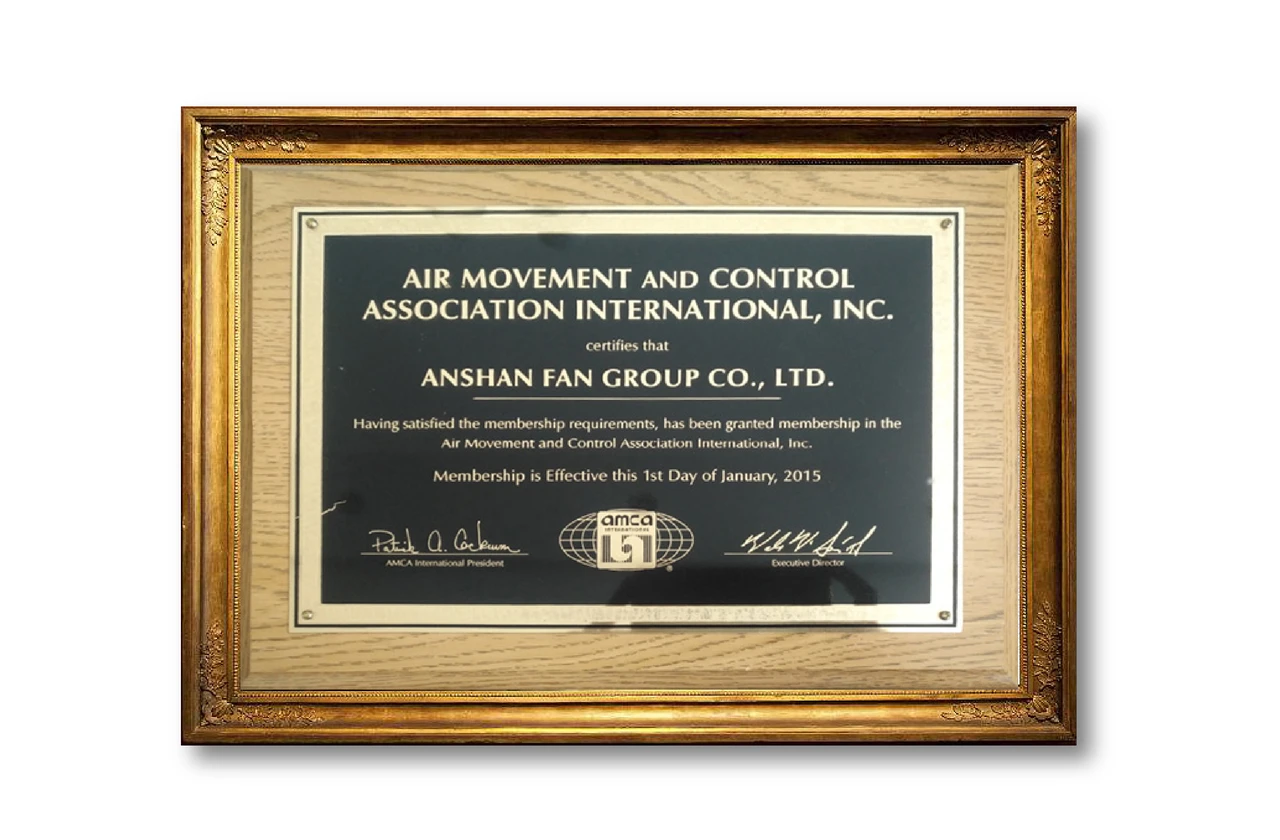 The company applied for AMCA certification.