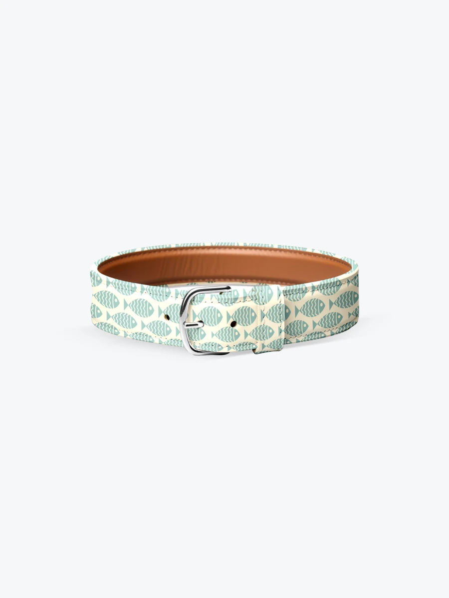 Pet belt collar with small fish pattern