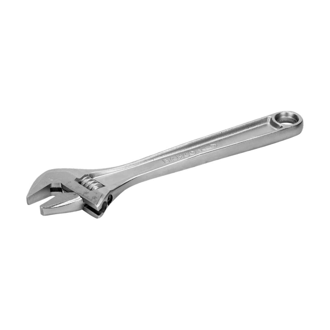 Bahco Adjustable Spanner, 205 mm Overall, 27mm Jaw Capacity, Metal Handle