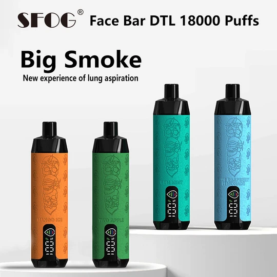SFOG Face Bar 18000 Puffs Disposable Vape Hookah Shisha DTL Puff 18K 25ml e-liquid prefilled vaper