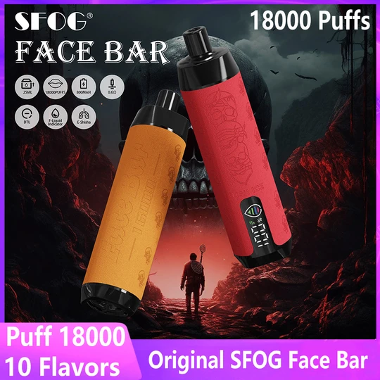 SFOG Face Bar 18000 Puffs Disposable Vape Hookah Shisha DTL Puff 18K 25ml e-liquid prefilled vaper