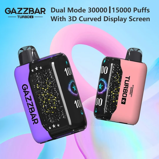 Gazzbar Turbo 30000 15000 Puffs Dual Mode Disposable Vape Pulse Regular puff 15K 30K Vaper Device