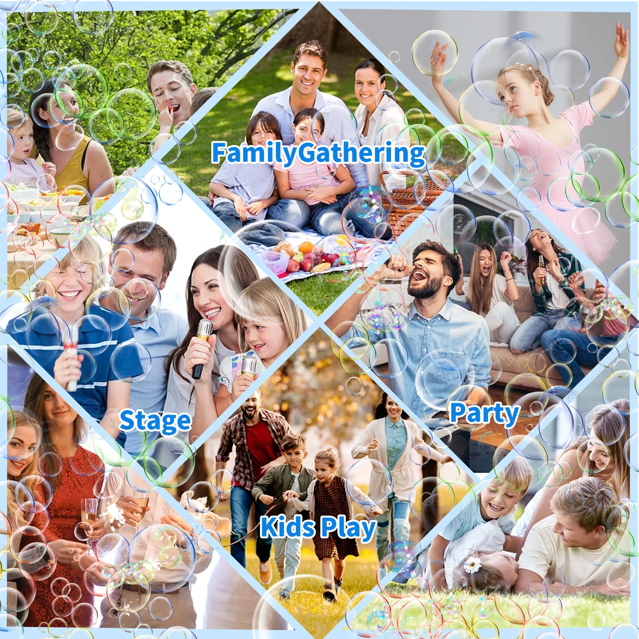 69-Hole Bubble Gun Machine – Automatic Bubble Blower with Colorful LED Lights for Kids & Outdoor Fun