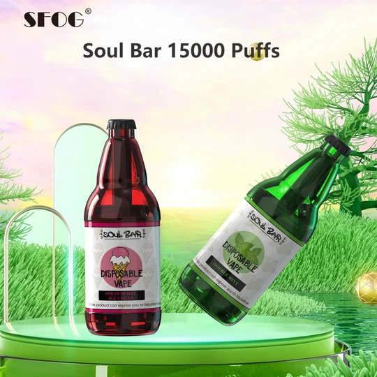 SFOG Soul Bar 15000 Puffs Disposable Vape Puff 15K With 6 LED Display 15 Flavors Vaper Pen