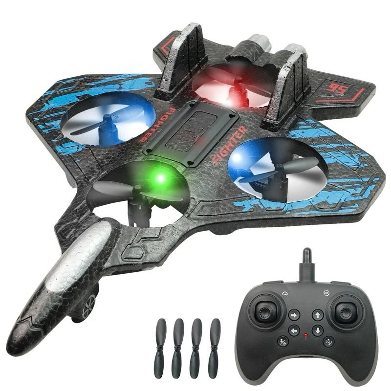 360° Air Roll Remote Control Jet – RC Airplane with LED Lights, Fun Flying Toy for Kids Stunts Aerial