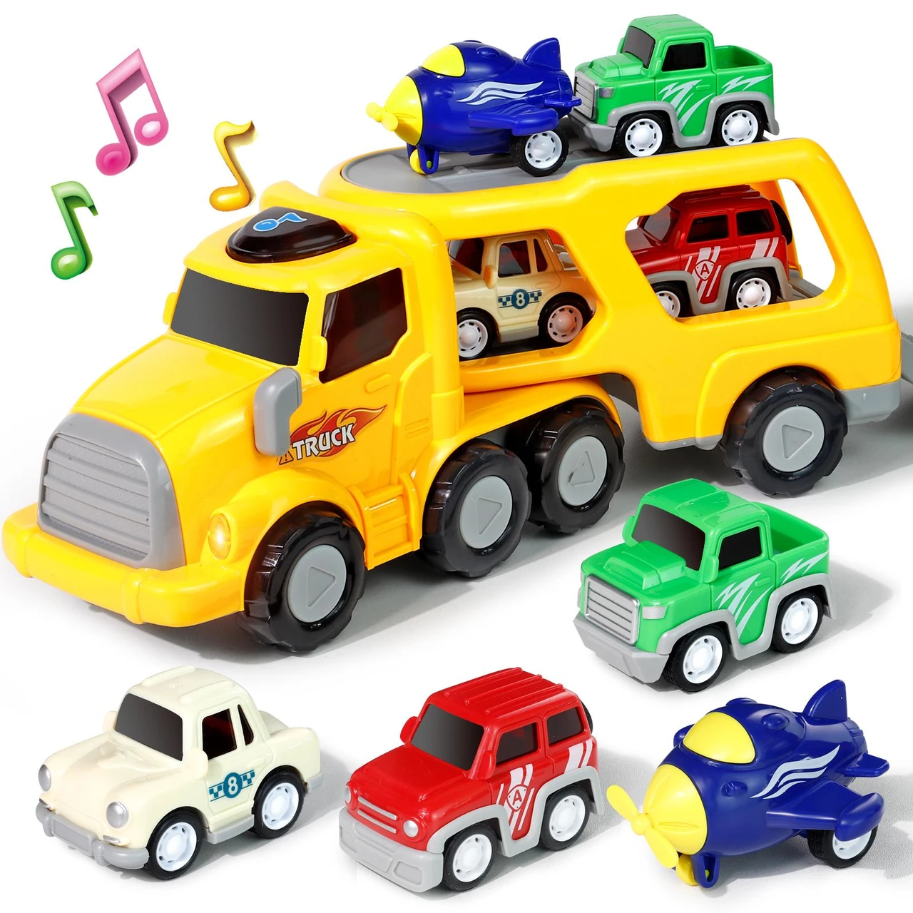 Car Transport Truck Toy for Kids with Lights & Sounds – Perfect Gift for Boys & Girls