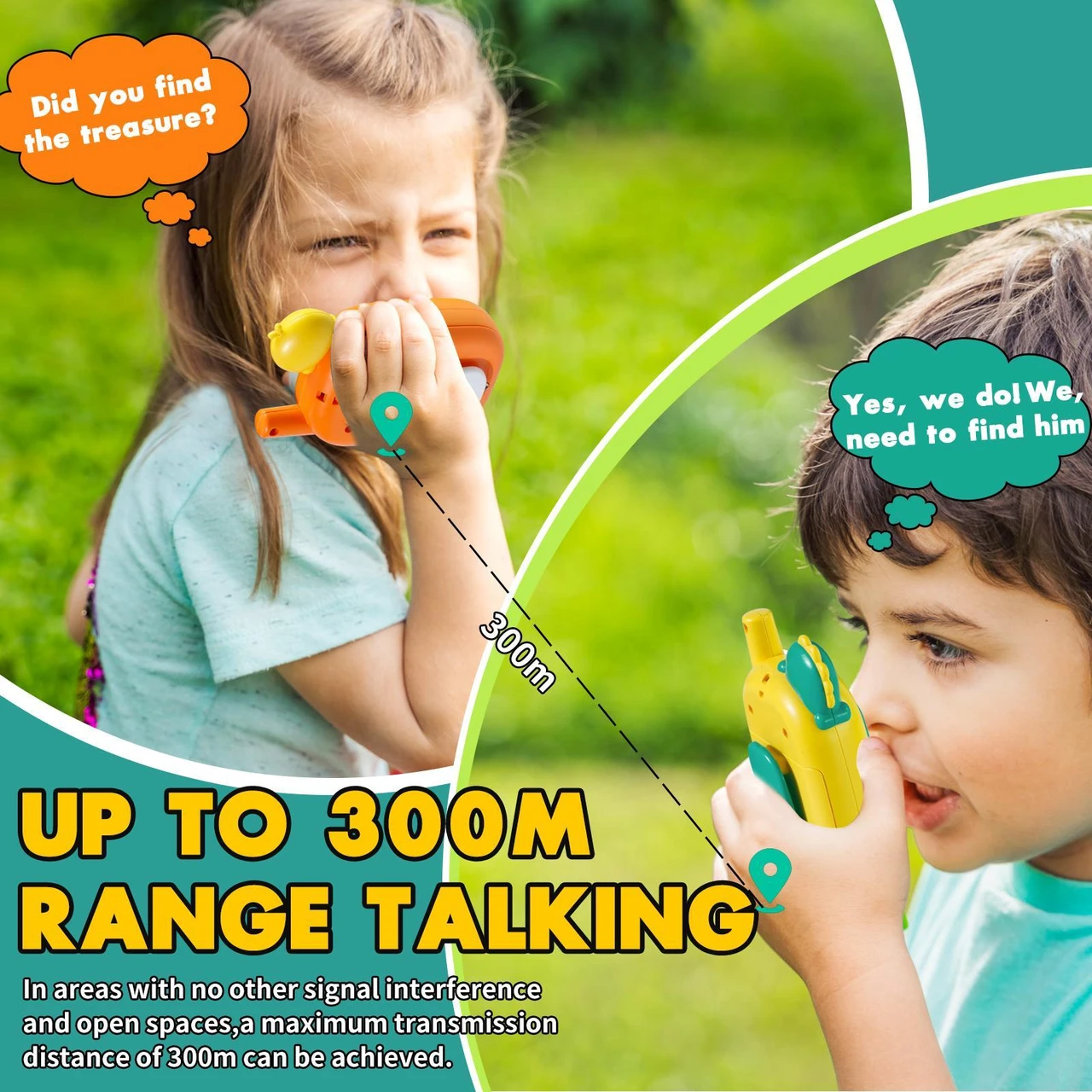 2 Pack Walkie Talkies Toys for Kids Christmas Birthday Gifts Outside Hiking Camping Audio Toys
