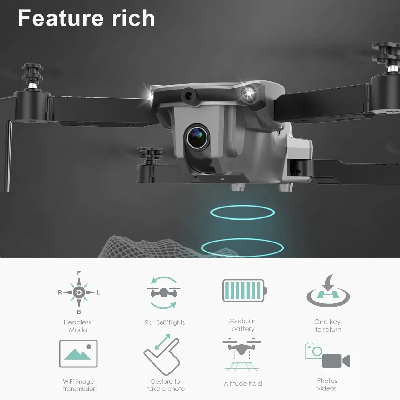 Drone with Camera for Adults Kids 4K Dual Camera Obstacle Avoidance foldable WiFi Quadcopter