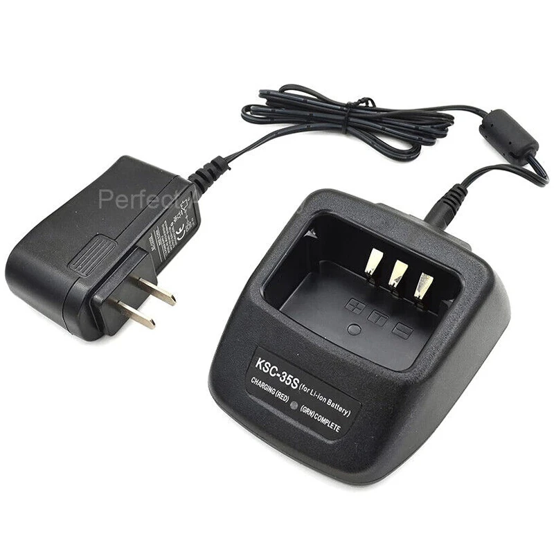 KSC-35S Rapid Charger + Power Adapter For Kenwood TK-2312 TK-3312 TK-2400 TK-2402 TK-3400 TK-3402 NX-1200 NX-1202 NX-1300 Radio KNB-45L KNB-63L KNB-65L Battery