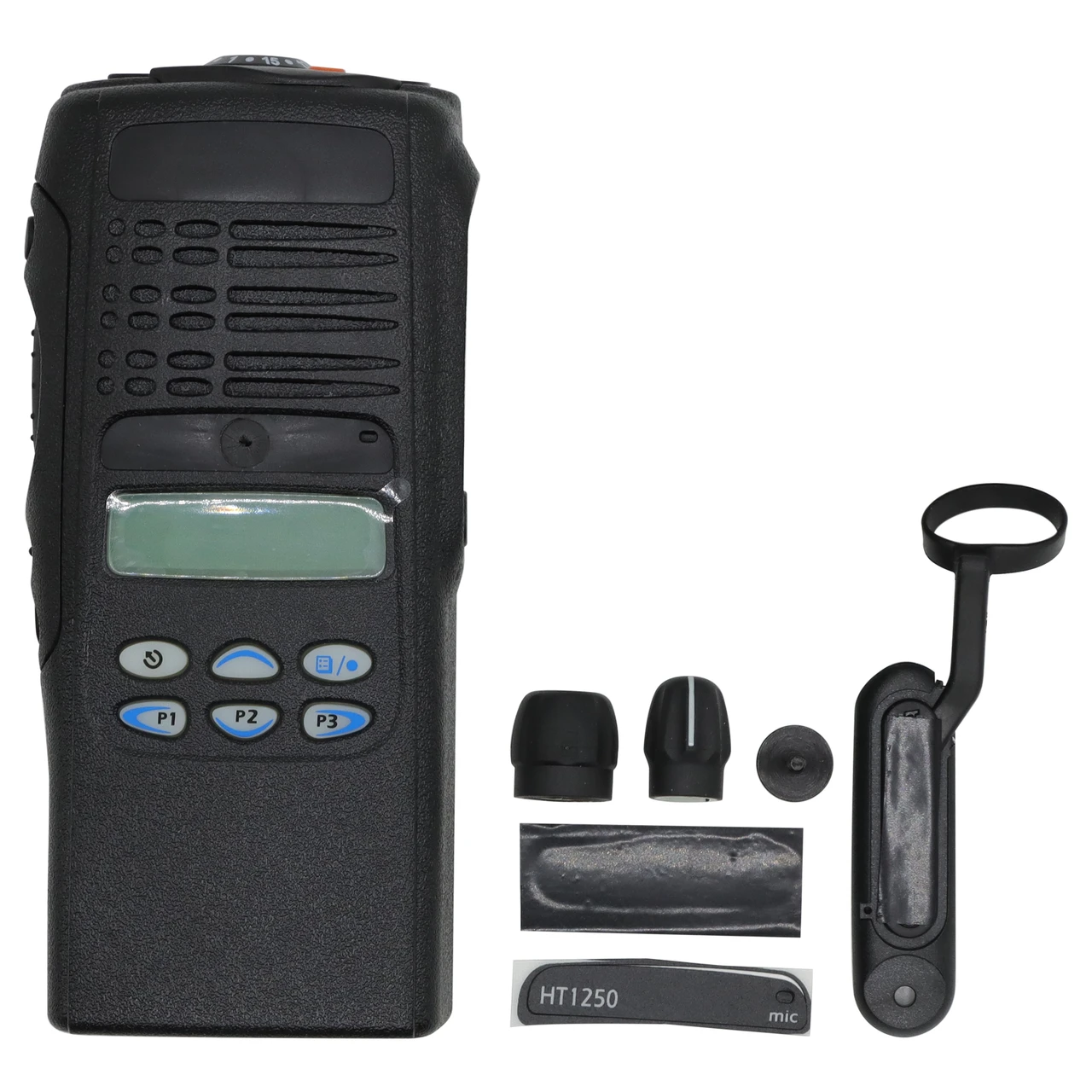 Front Housing Case Cover Repair Kit For Motorola HT1250 Radio With LCD + Speaker Replacement