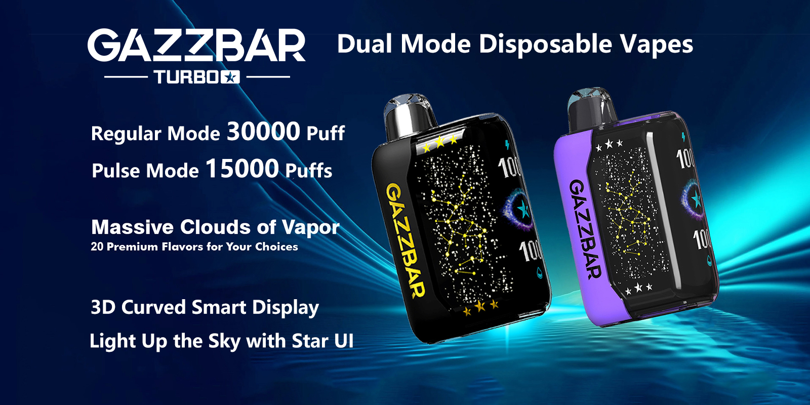GAZZBAR Turbo 30k 30000 Puff Disposable Vape And VOPK Ultra 40K 40000 Puffs And Rocket 20000 20k