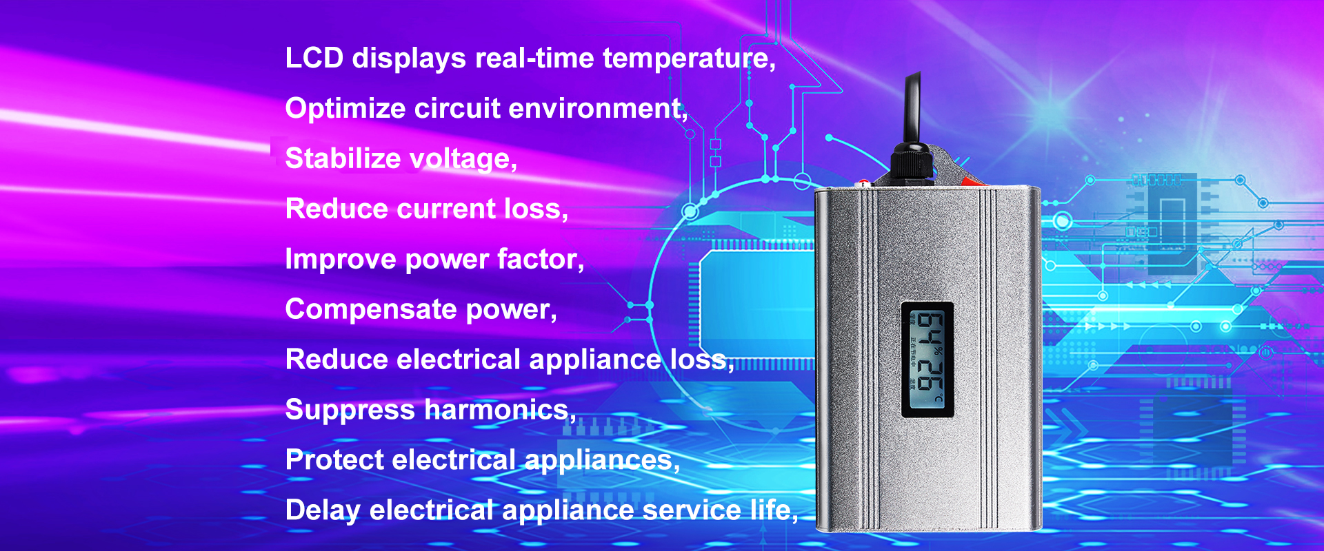 Power Saver Device Smart Energy Saving Box Optimize Circuit Reduce Current Loss Save Electricity