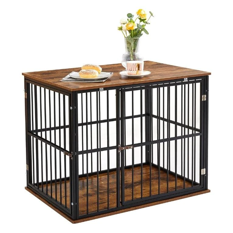 Heavy-Duty Dog Crate Furniture with Washable Cushion Indoor