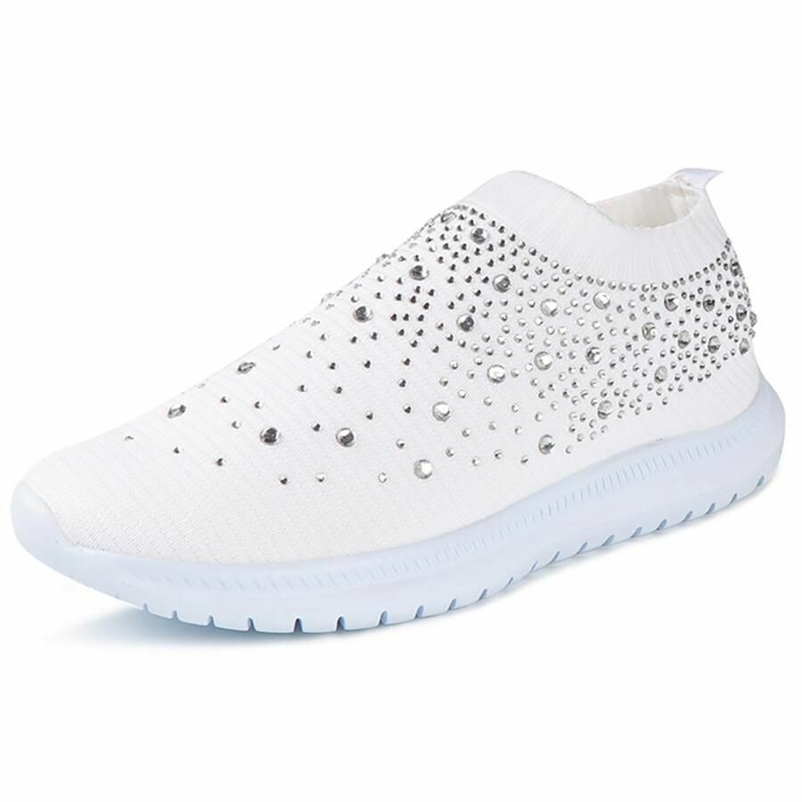 CASUAL SLIP ON CRYSTAL SNEAKERS