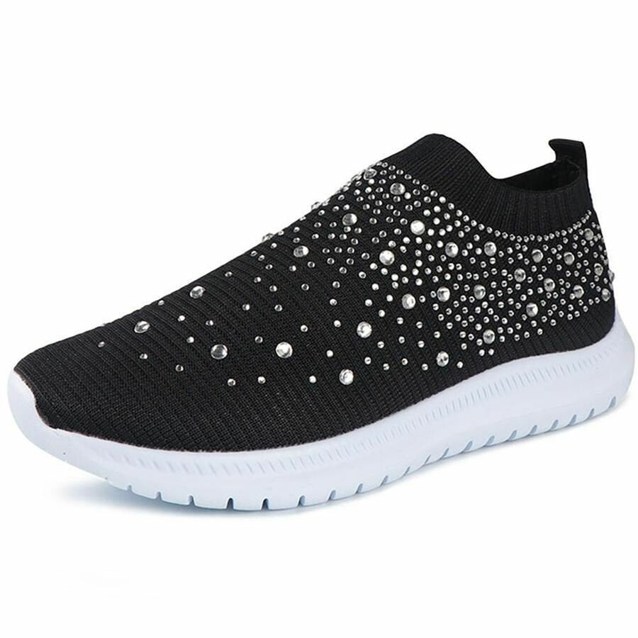 CASUAL SLIP ON CRYSTAL SNEAKERS
