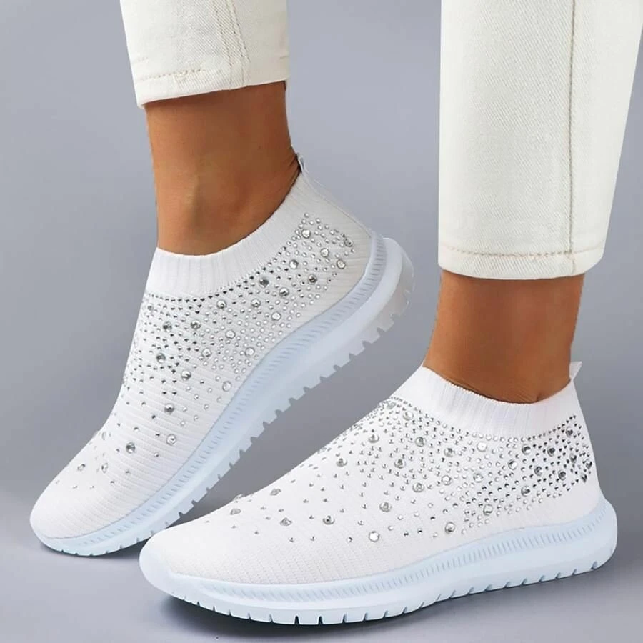CASUAL SLIP ON CRYSTAL SNEAKERS