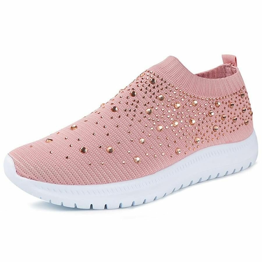 CASUAL SLIP ON CRYSTAL SNEAKERS