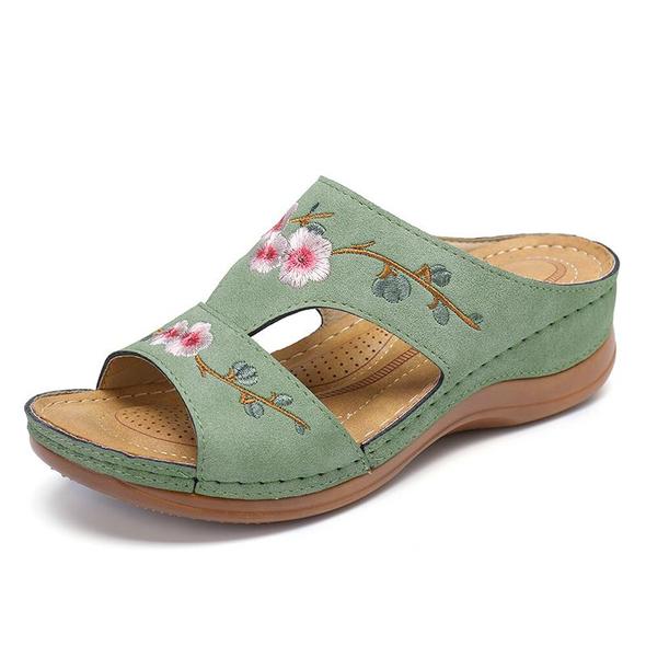 Flower Embroidered Vintage Casual Sandals