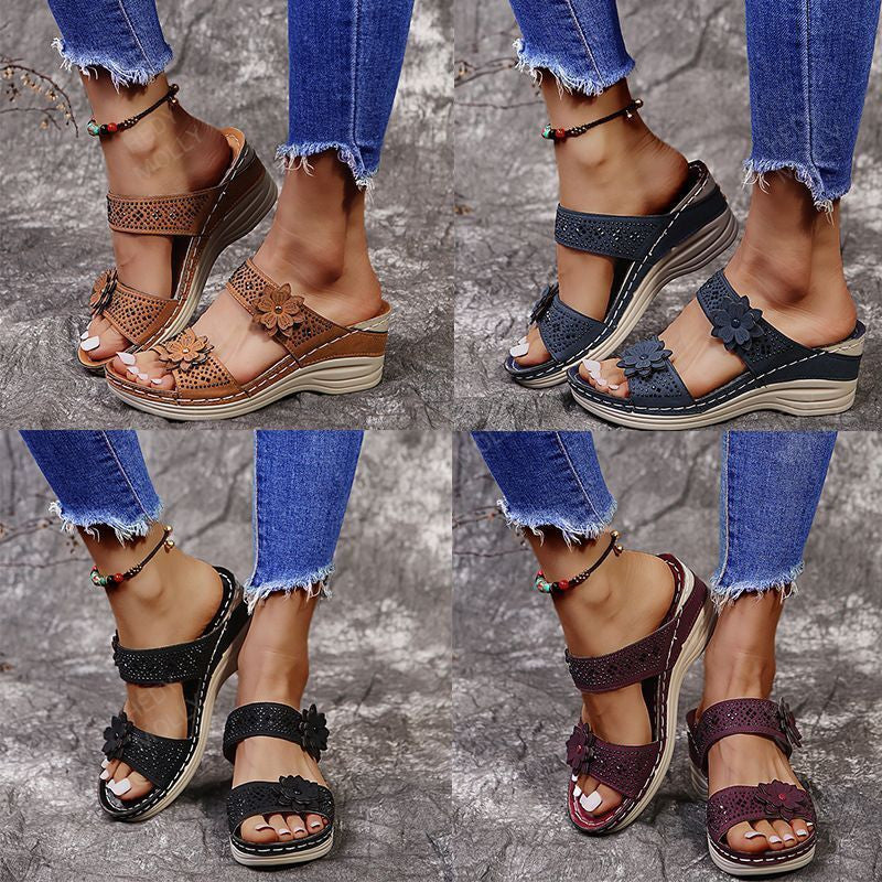 2022 Women's Fashion Wedge Floral Sandals