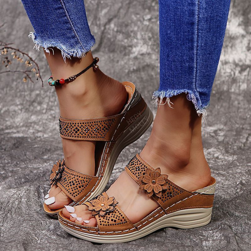 2022 Women's Fashion Wedge Floral Sandals