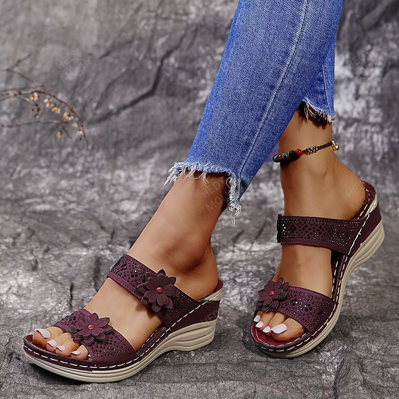 2022 Women's Fashion Wedge Floral Sandals