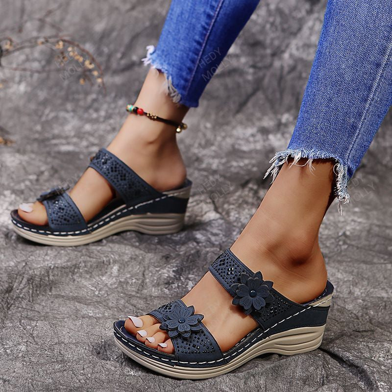 2022 Women's Fashion Wedge Floral Sandals