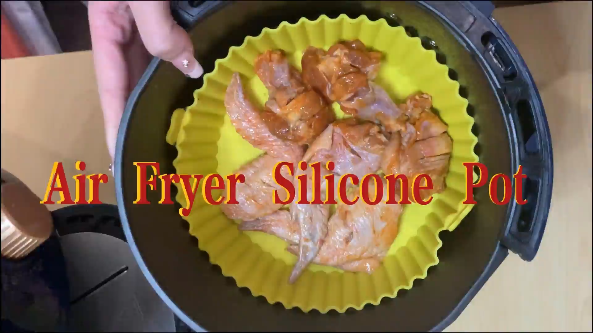 Round air fryer silicone pot