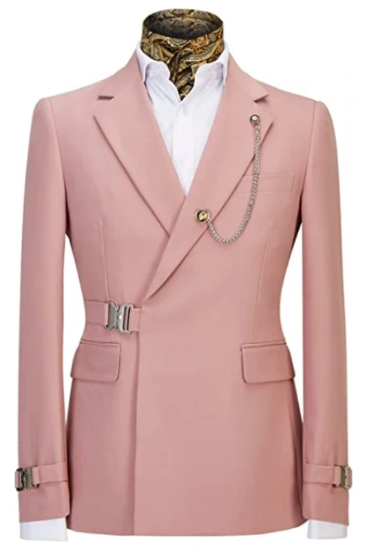 Archibald Fashion Pink Notched Lapel Men Suits For Prom