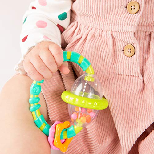 Bright Starts Oball Shaker Rattle Toy, Ages Newborn +