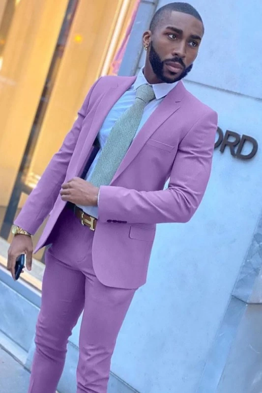 Humphrey Lilac Notched Lapel Prom Men Suits