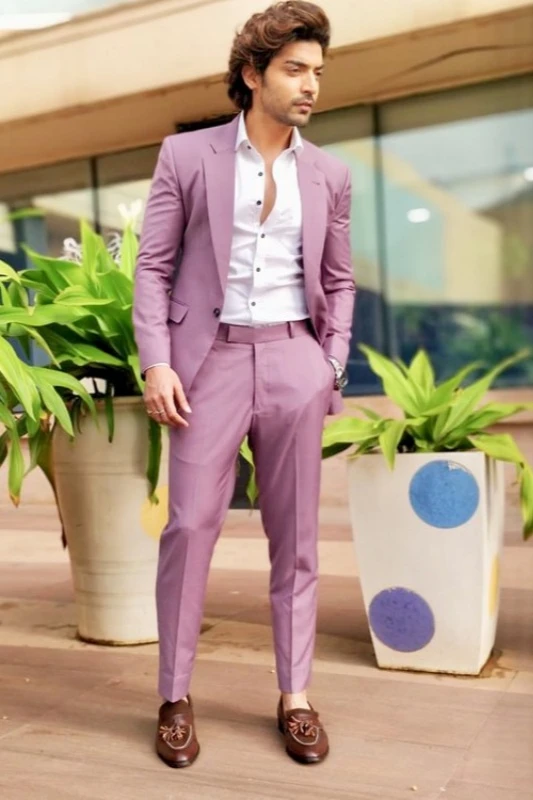 Mason Dusty Rose Notched Lapel Prom Men Suits