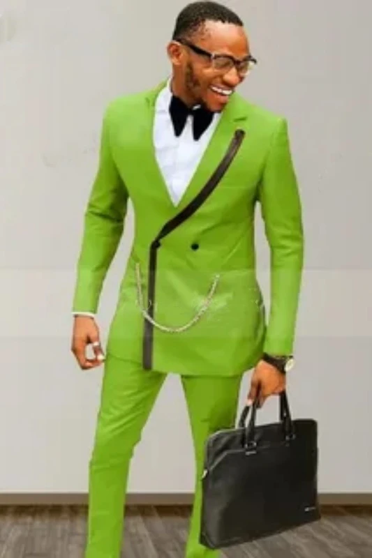 Walter Green Notched Lapel Double Breasted Prom Men Suits