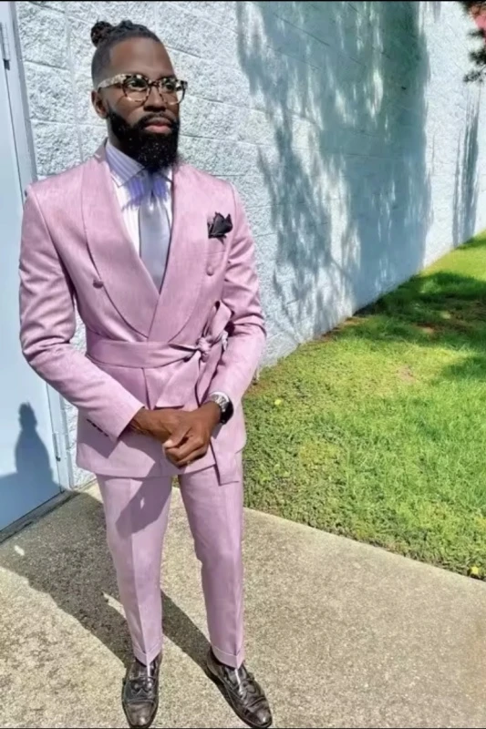 Matthew Lilac Velvet Shawl Lapel Prom Men Suits