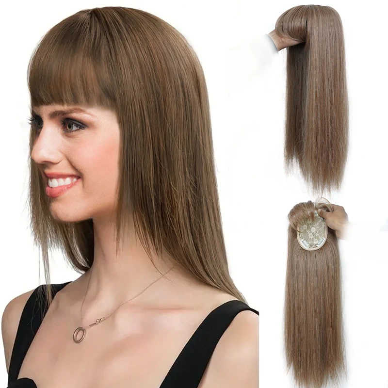 Long Straight Wigs For Women Heat-resistant Fiber Hair With Bangs