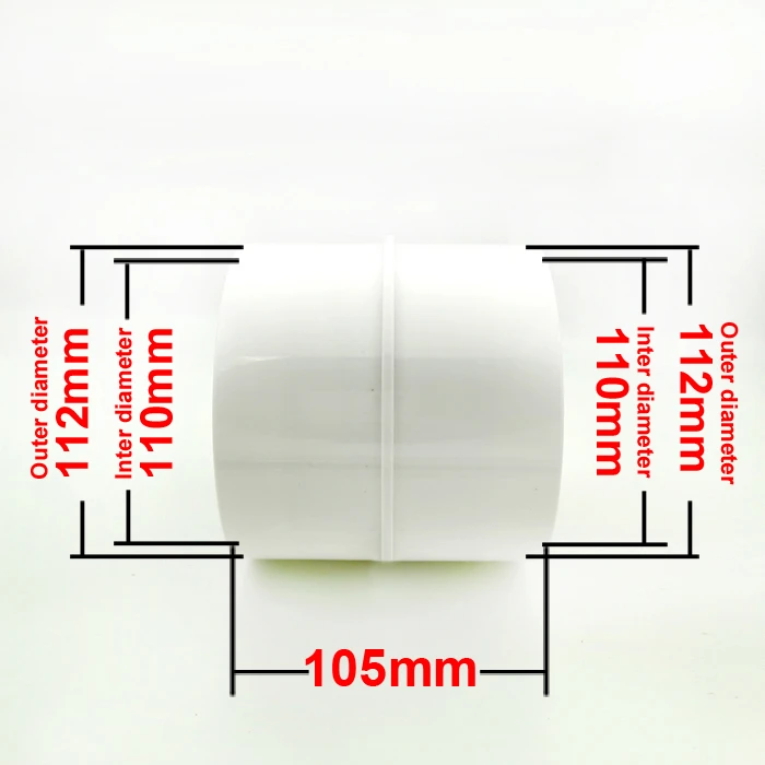 VAKNZ PVC Exhaust Fan Check Valve for Bathroom Kitchen  110mm--110mm