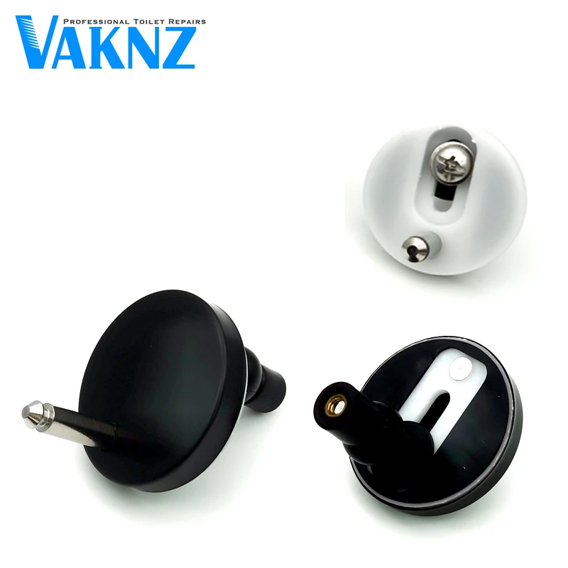 2Pcs/lot Black Matt Stainless Steel Toilet Seats Top Fix Hinge Soft Release Quick Fit Hinge
