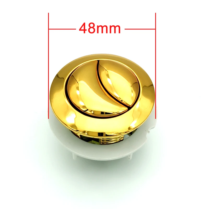 38mm Dual Flush Toilet Cistern Golden Colour Round Shape Push Button