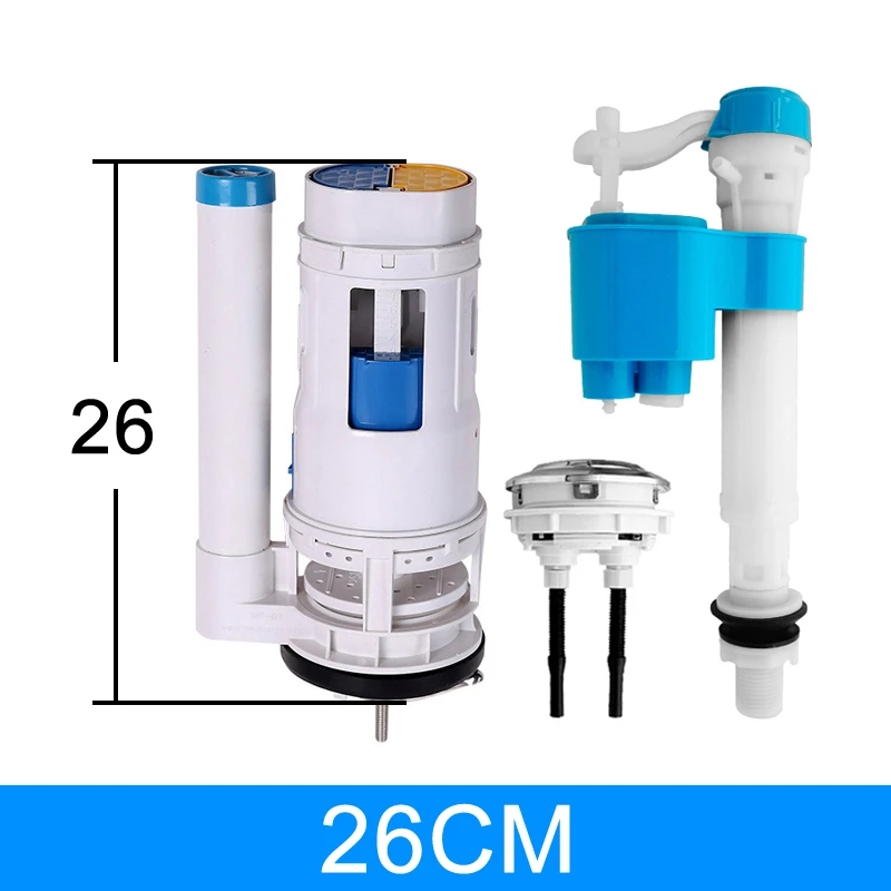 26  Toilet tank fittings kit Dual-flush toilet repair kit Suitable for one-piece toilet ABS plastic