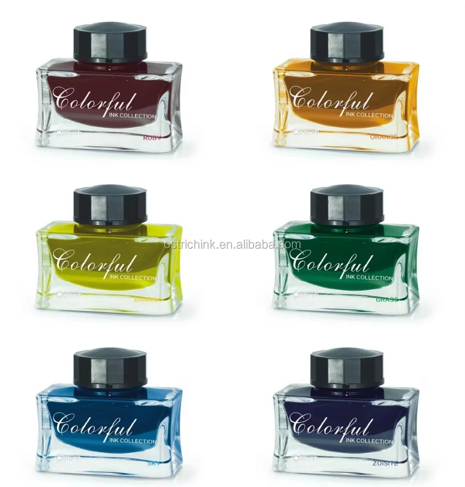 Fountain pen ink, printer ink, drawing ink