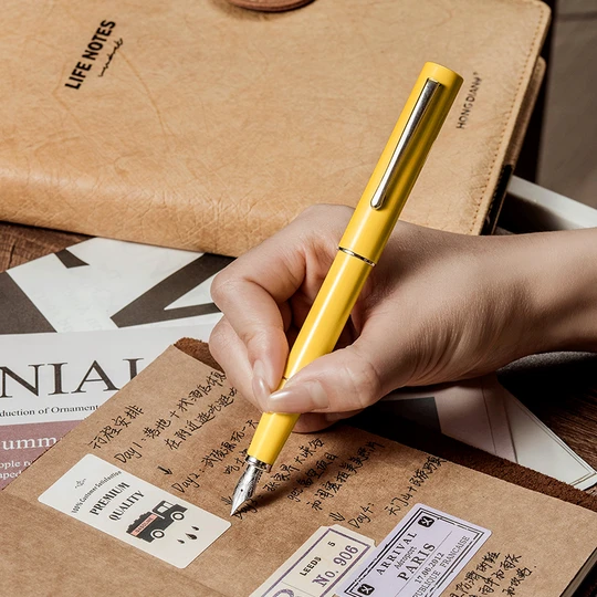 Hongdian fountain pen for men and women, high-end exquisite calligraphy practice, special for adult students, high-value calligraphy pen, hard pen gift box, replaceable ink capsule C2 mystery signature pen, business high-end gift customization