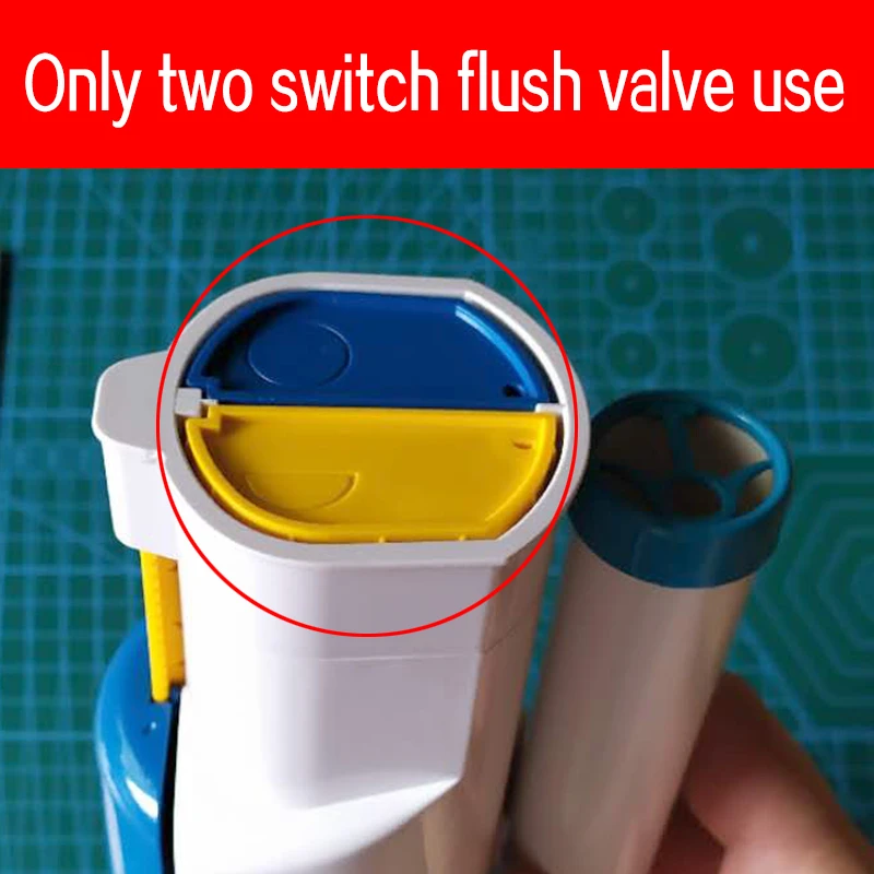 58mm Dual Flush Toilet Cistern Sliver Colour Round Shape Push Button