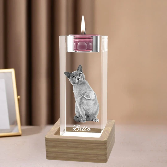 3D Crystal Candle Holder Gift