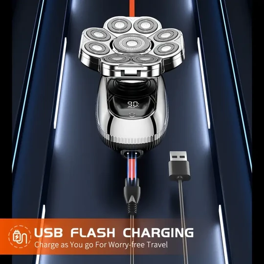 9D Electric Head Shaver For Bald Men, 6 In 1 Electric Razor For Bald Men, Upgraded 6-in-1 Head Shaver For Bald Men, Grooming Kit Electric Shaver For Men, Cordless Rechargeable Bald Head Razor For Home&Travel, Best Mens Gift, Christmas Gift