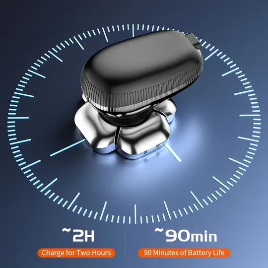 Ultimate 9D Electric Razor for Men - USB Rechargeable, Includes Rotary Blades, Clippers, Nose Trimmer & Facial Cleansing Brush - Perfect Gift for Him