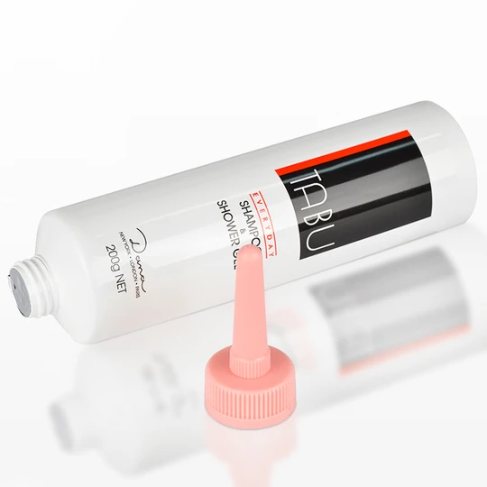 K500113-D50mm flat head tube with  long Screw Cap for Shower Gel  