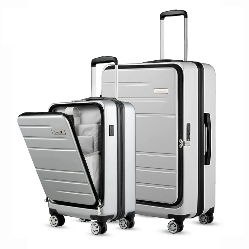 Multifunctional front-opening light business suitcase