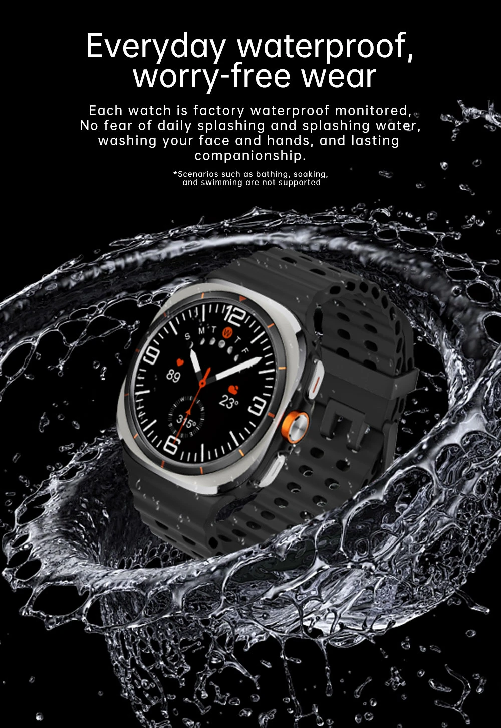 ZYA U8 New Fashion Square Outdoor Sports Smart Watch Wireless Phone Flashlight AI Voice Assistant Sports Tracker for Android and iOS Sports Smart Bracelet. DeepSeek CatGPT