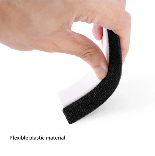 KUNAISI Mini White Squeegee Vinyl Wrap Squeegee Car Wrap Tool Scraper with Black Fabric Felt Edge