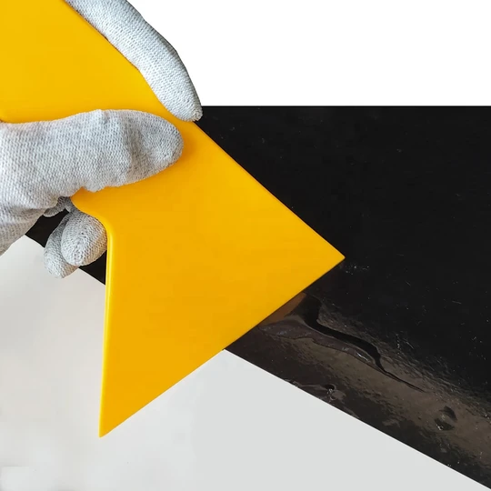 KUNAISI Car Wrapping Custom Vinyl Film Squeegee Long Handle Squeegee Curve Edge Car Wrap Window Tint Tools Plastic Scraper