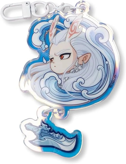 NeZha2 movie cute keychain NeZha open mouth pattern acrylic if it is a backpack ornament gift